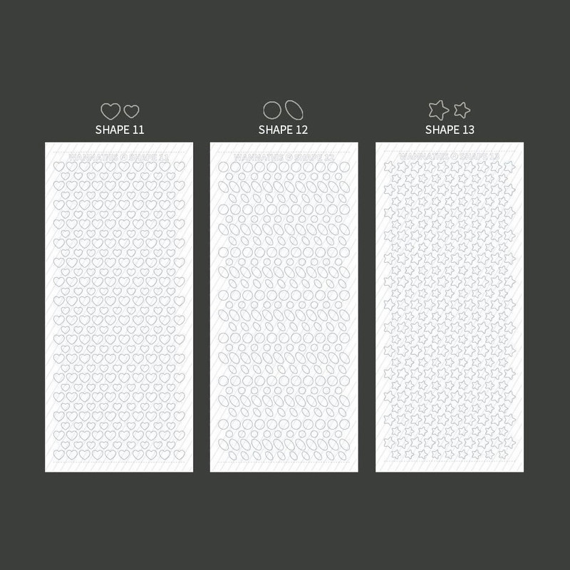 Wanna This Twinkle Silver Border Line Sticker Pack