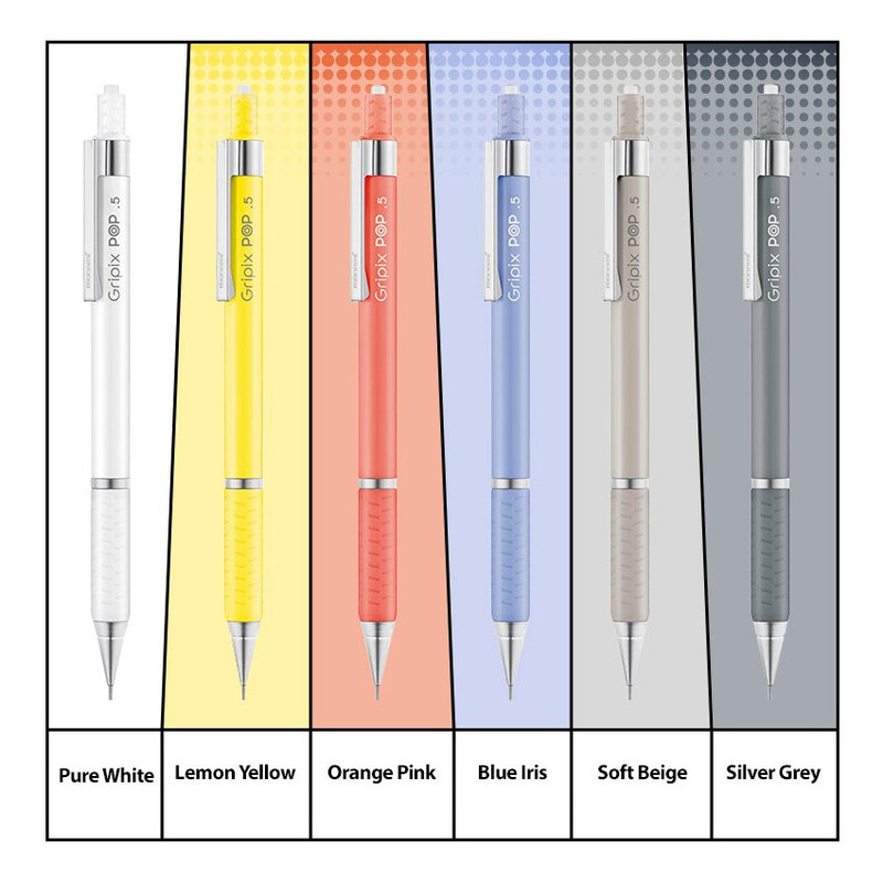 Colors of Gripix Pop Postel Color 0.5mm Mechanical Pencil Colors of Gripix Pop Postel Color 0.5mm Mechanical Pencil