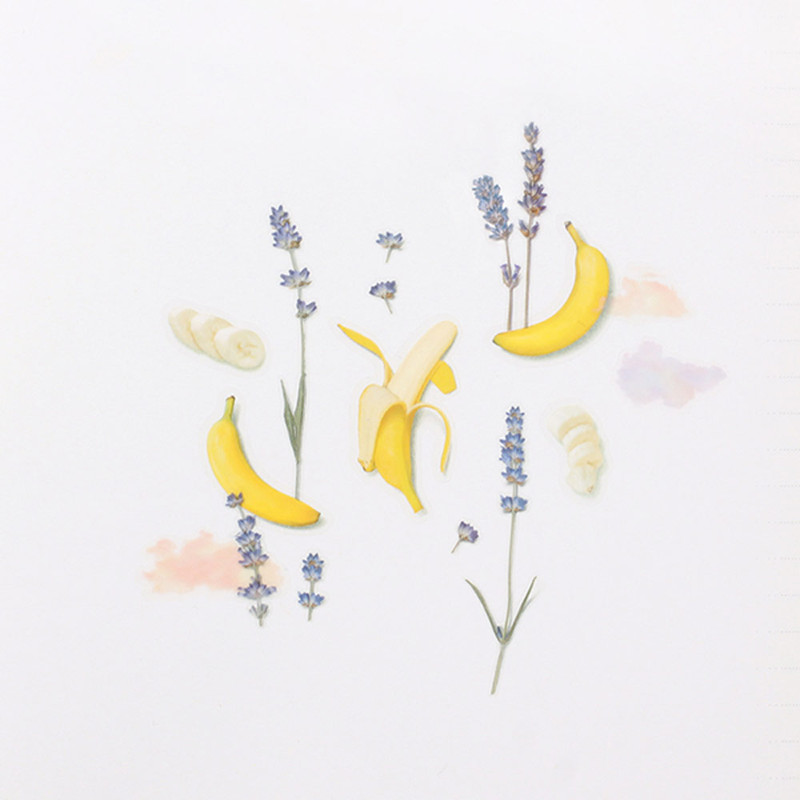 Example of use - Appree Banana Fruit Clear Sticker