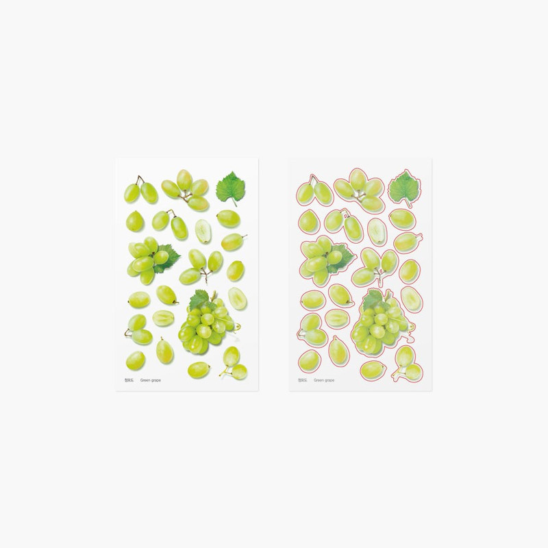 Appree Green Grape Fruit Clear Sticker