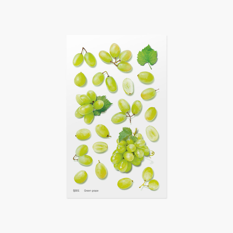 Appree Green Grape Fruit Clear Sticker