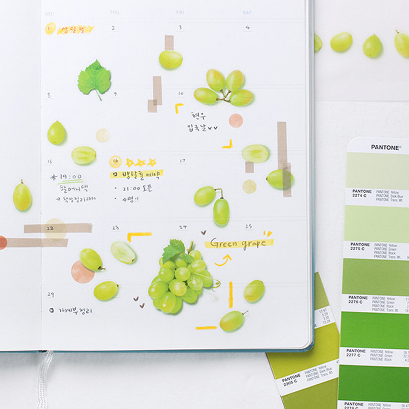 Example of use - Appree Green Grape Fruit Clear Sticker