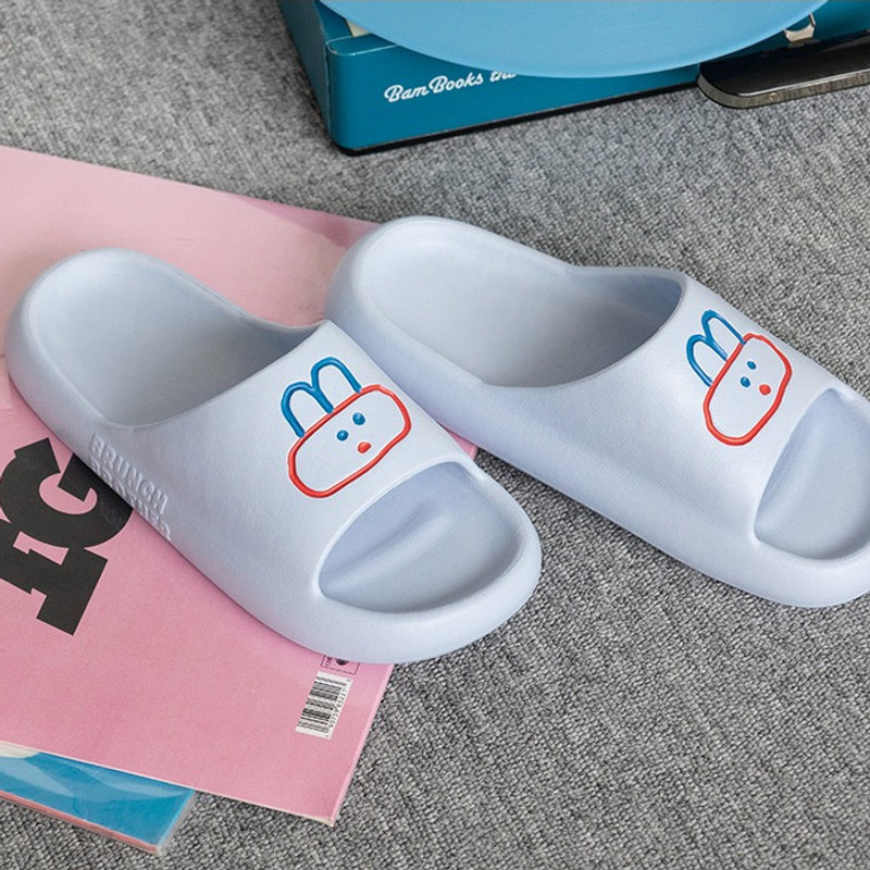 Blue - Bunch Brother Bunny Slide Sandal Slippers Blue - Bunch Brother Bunny Slide Sandal Slippers