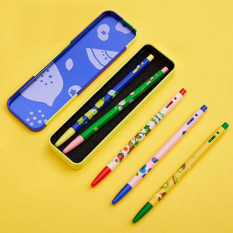 153 Fresh Color Ballpoint Pen Set 0.5mm with Tin Case 153 Fresh Color Ballpoint Pen Set 0.5mm with Tin Case