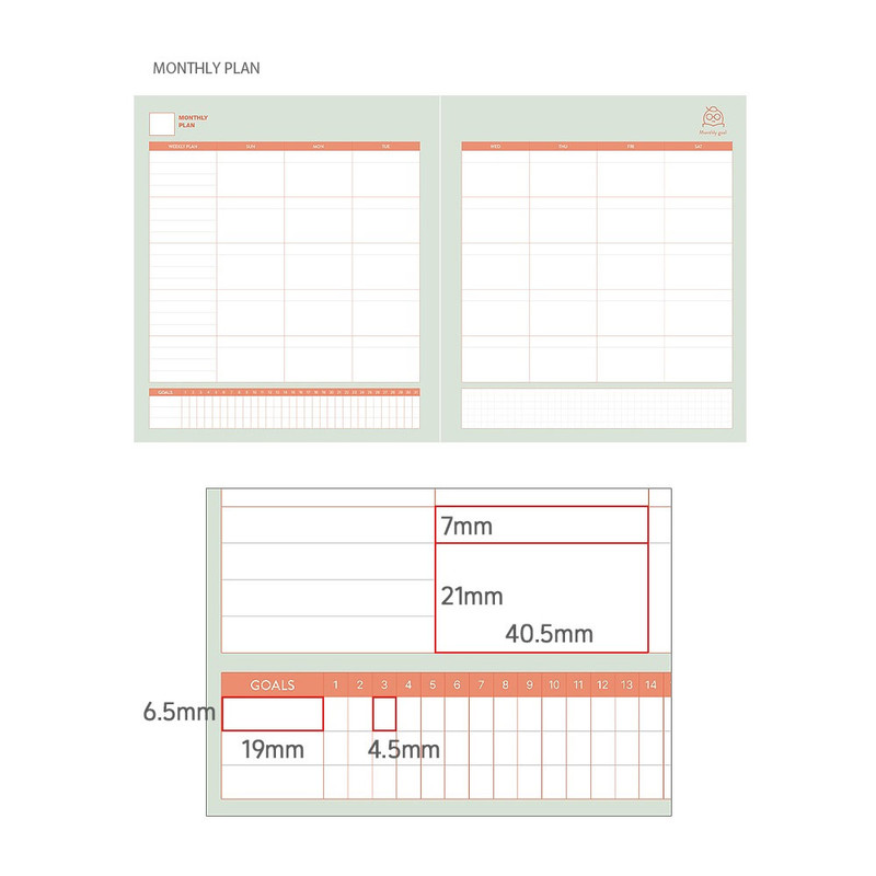 monthly plan - Indigo Monster's Icon Dateless Weekly Study Planner monthly plan - Indigo Monster's Icon Dateless Weekly Study Planner