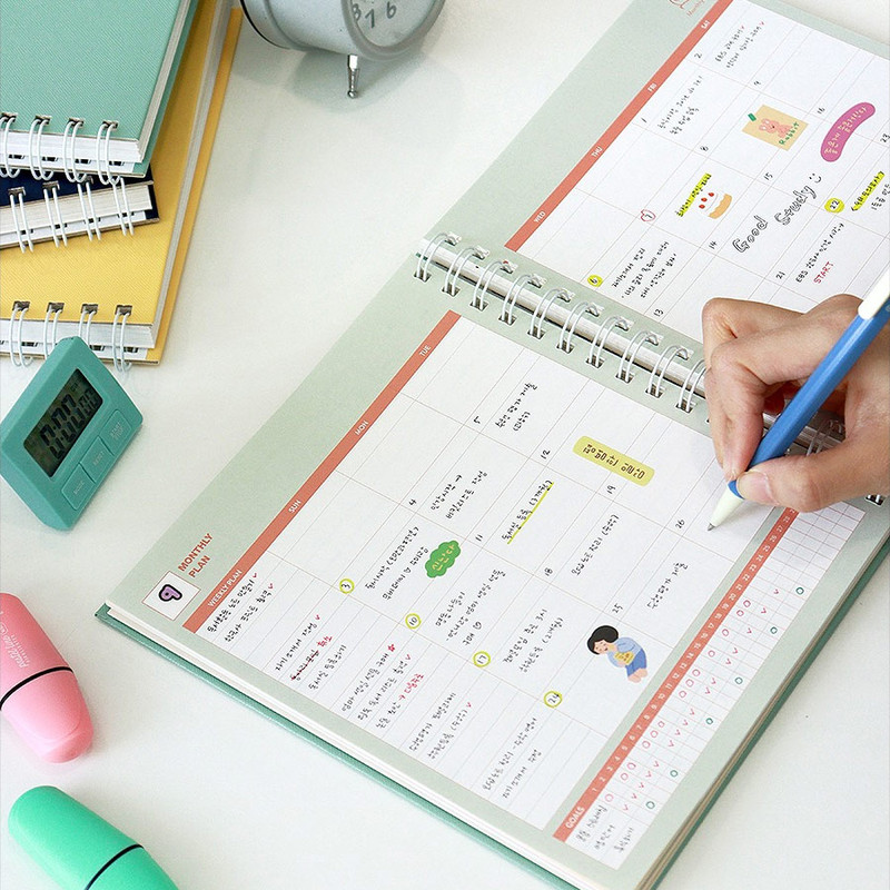 monthly plan - Indigo Monster's Icon Dateless Weekly Study Planner monthly plan - Indigo Monster's Icon Dateless Weekly Study Planner