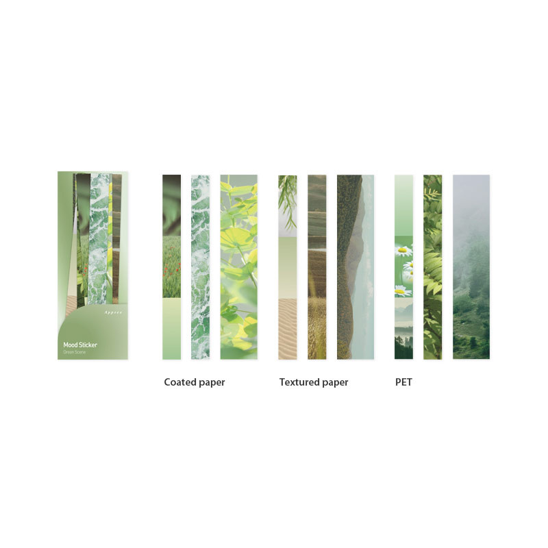 Appree Green Scene Mood Sticker Pack Appree Green Scene Mood Sticker Pack