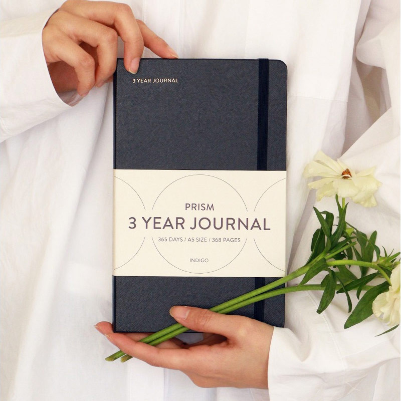 Deep Navy - Indigo Prism 3 Years A5 Dateless Daily Diary Journal Deep Navy - Indigo Prism 3 Years A5 Dateless Daily Diary Journal