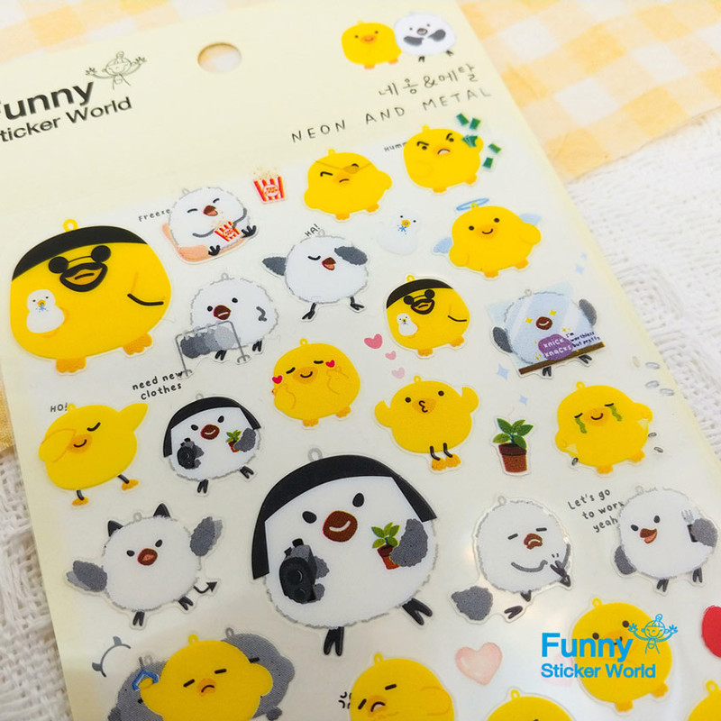 Neon And Metal PVC Clear Sticker Neon And Metal PVC Clear Sticker