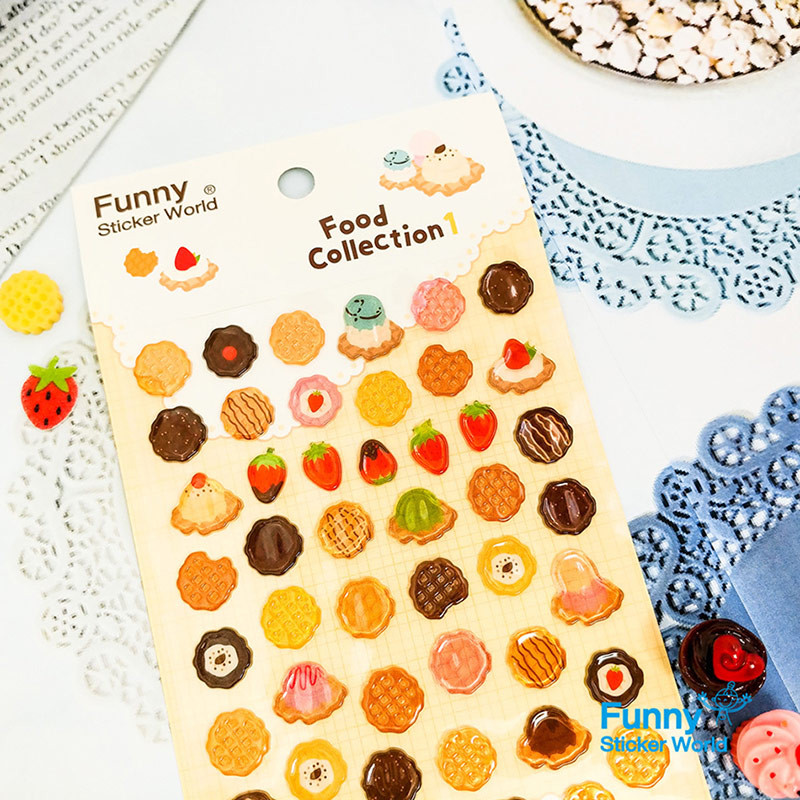 Sweet Waffle Puffy Deco Sticker