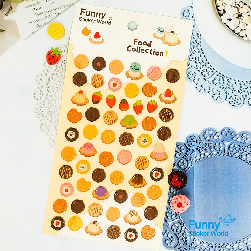 Sweet Waffle Puffy Deco Sticker