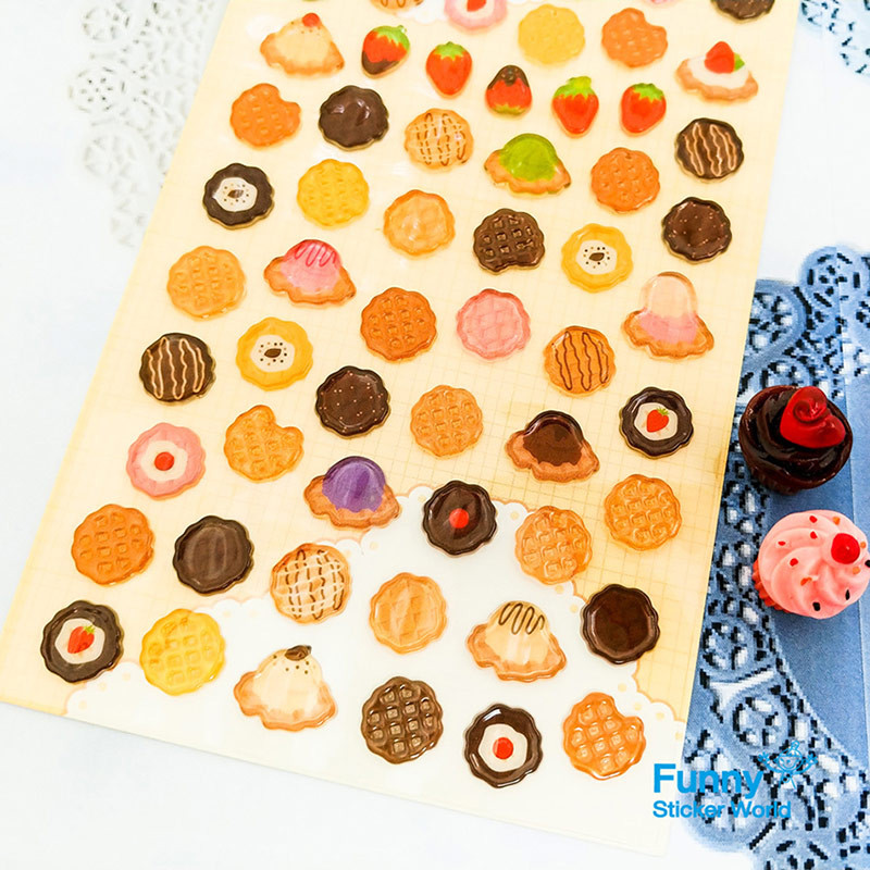 Detail of Sweet Waffle Puffy Deco Sticker