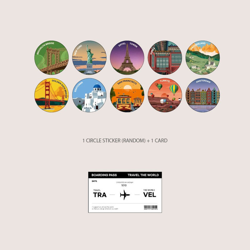 comes with sticker and card - Ardium Travel The World Lined Notebook comes with sticker and card - Ardium Travel The World Lined Notebook