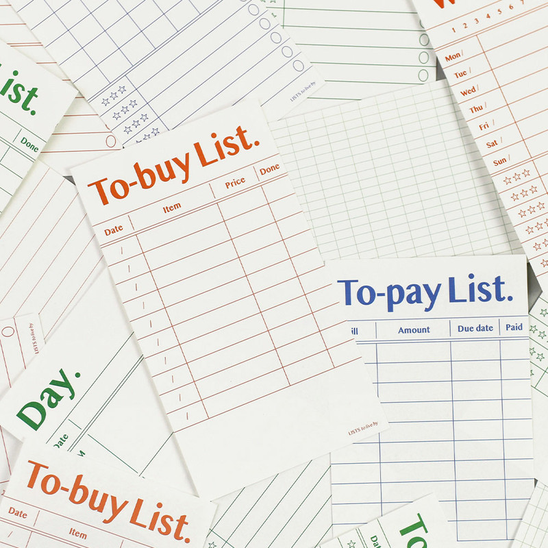 Paperian Lists to Live By Planning Checklist Memo Notepad Paperian Lists to Live By Planning Checklist Memo Notepad