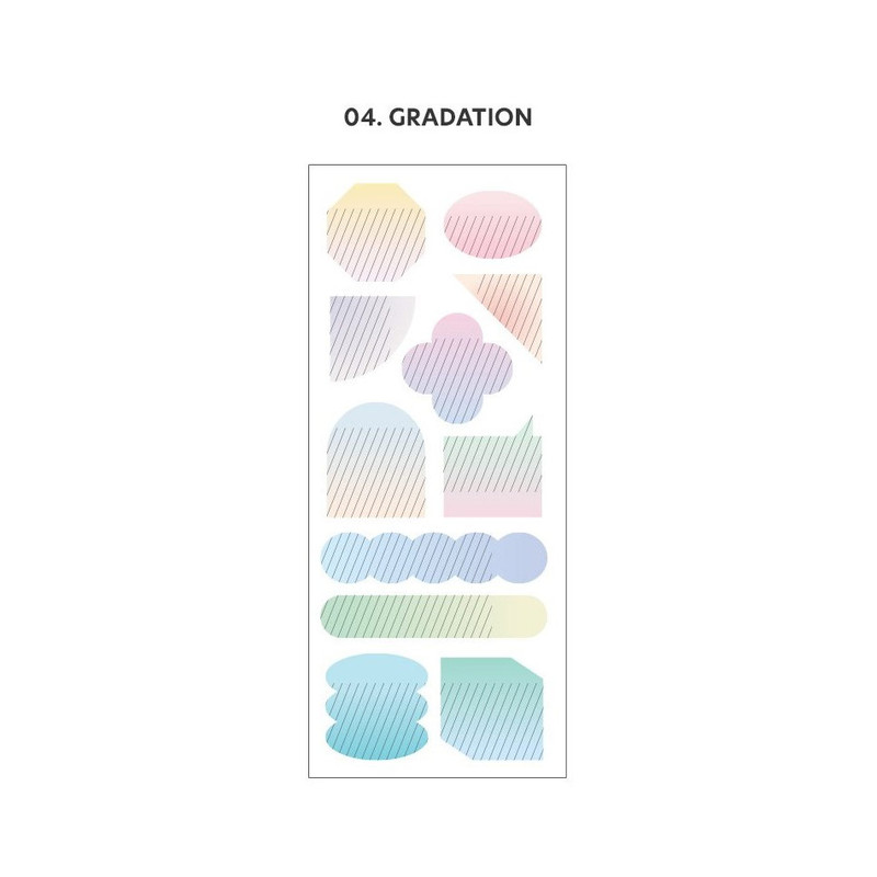 04 gradation - Iconic Index Point Sticky Bookmark Notepad Set 