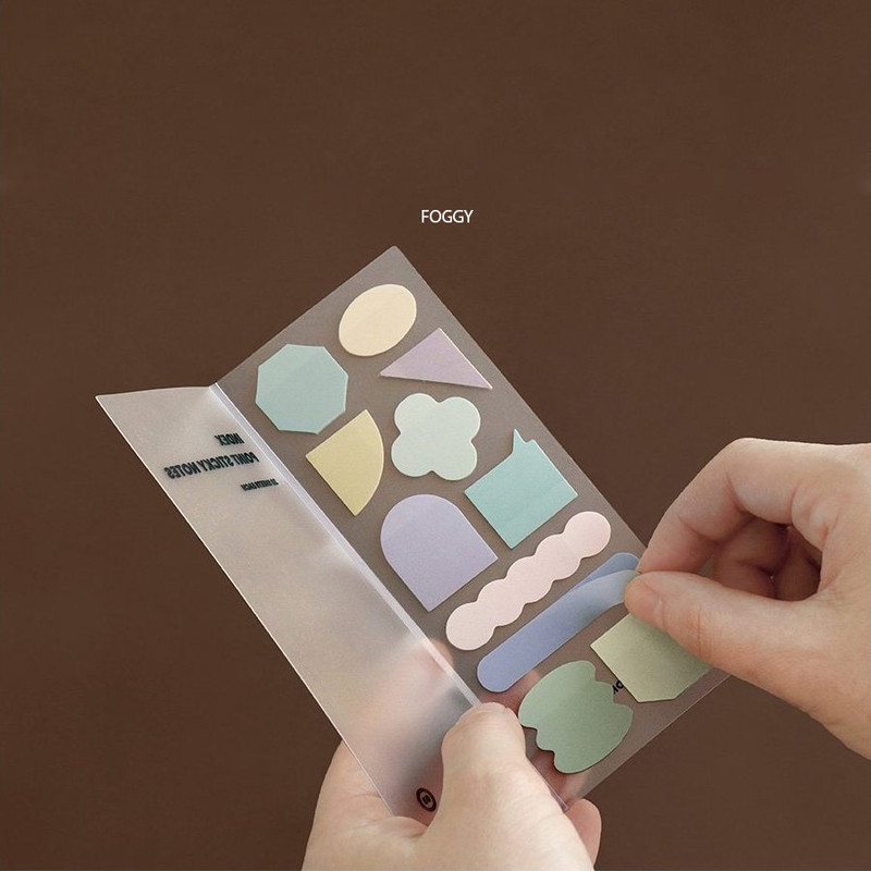 03 Foggy - Iconic Index Point Sticky Bookmark Notepad Set 