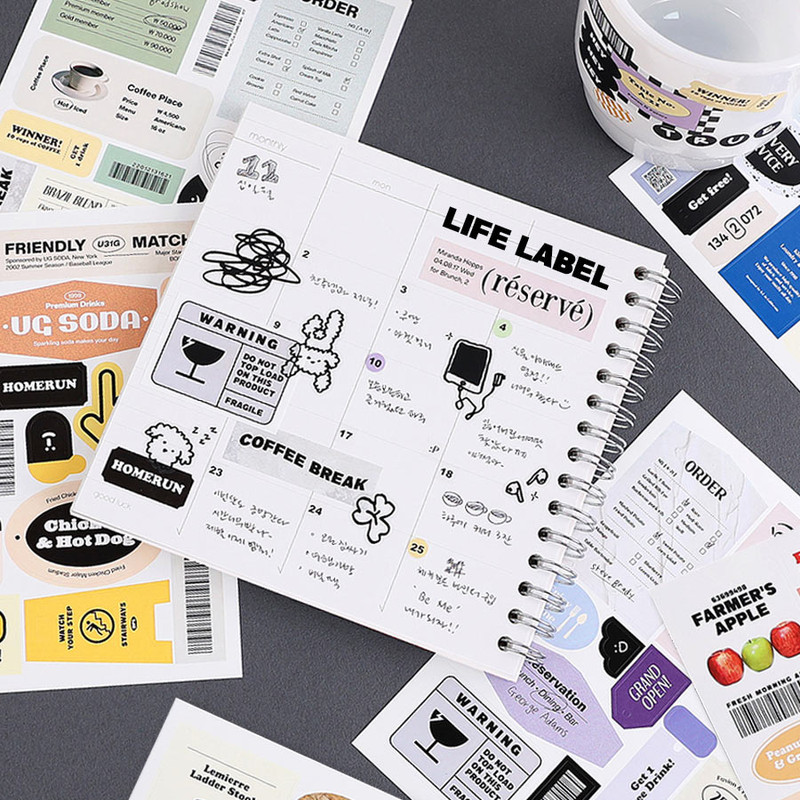 Example of use - Wanna This Life Label Removable Sticker Pack Example of use - Wanna This Life Label Removable Sticker Pack