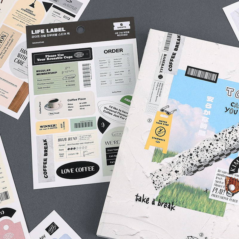 Example of use - Wanna This Life Label Removable Sticker Pack Example of use - Wanna This Life Label Removable Sticker Pack