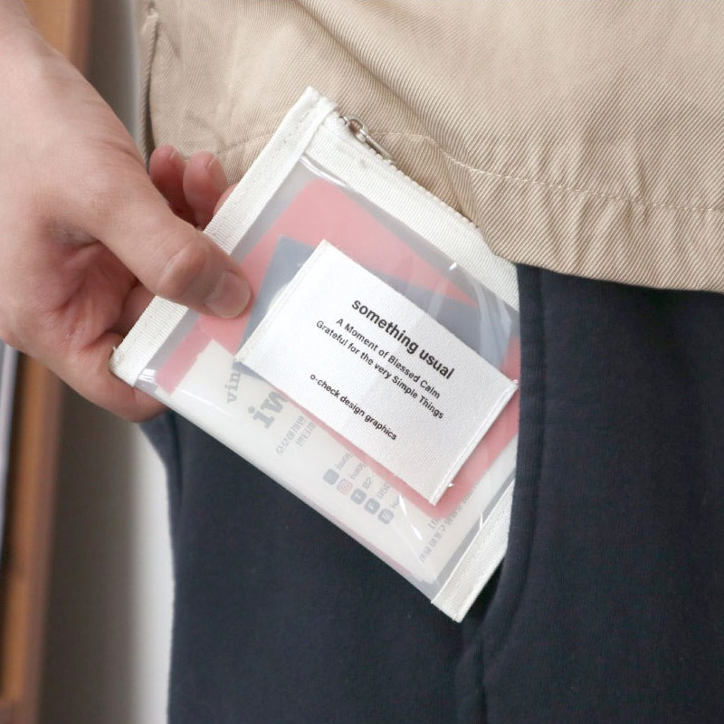 Example of use - O-check Something Usual Clear Zipper Card Holder Wallet
