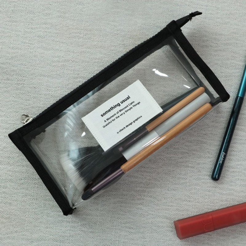 Example of use - O-check Something Usual Clear Zipper Pencil Case Pouch