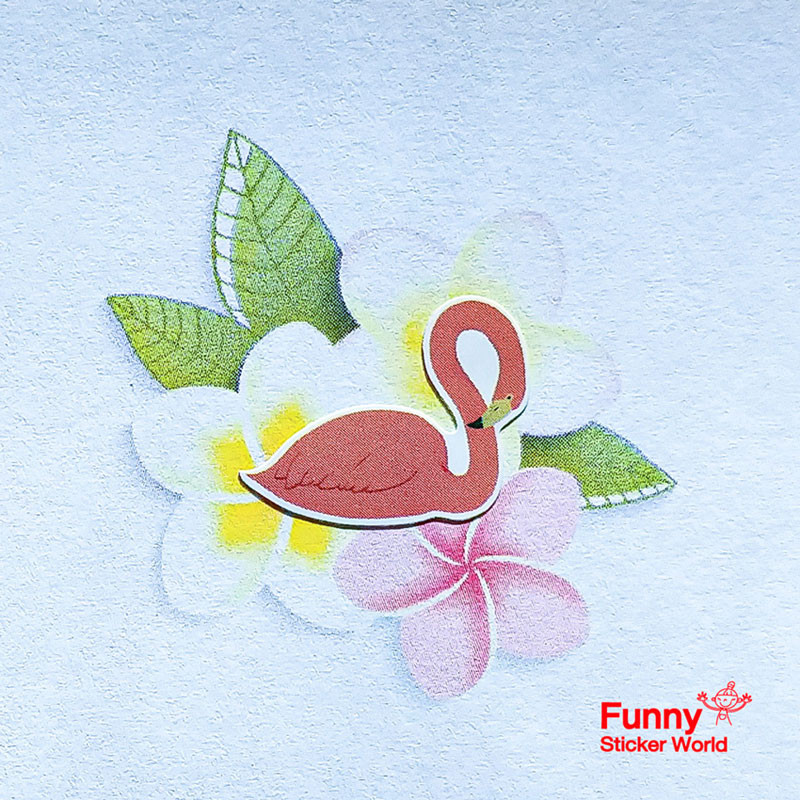 Detail of Flamingo Coated Paper Deco Sticker Detail of Flamingo Coated Paper Deco Sticker