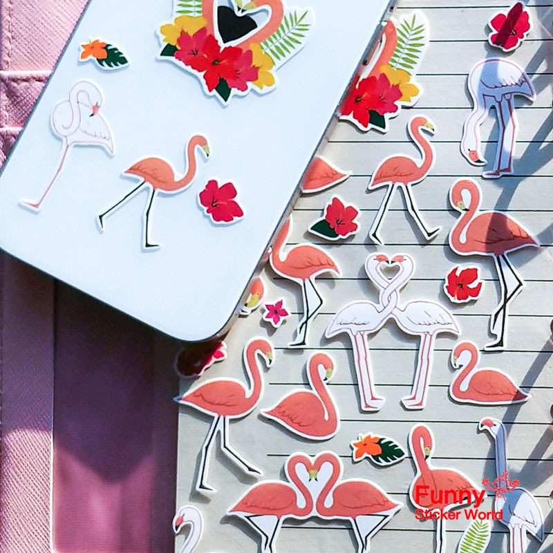 Usage example - Flamingo Coated Paper Deco Sticker Usage example - Flamingo Coated Paper Deco Sticker