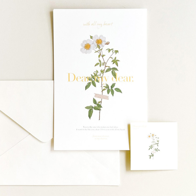 Composition - NACOO Dear My Dear Flower Card Set Composition - NACOO Dear My Dear Flower Card Set