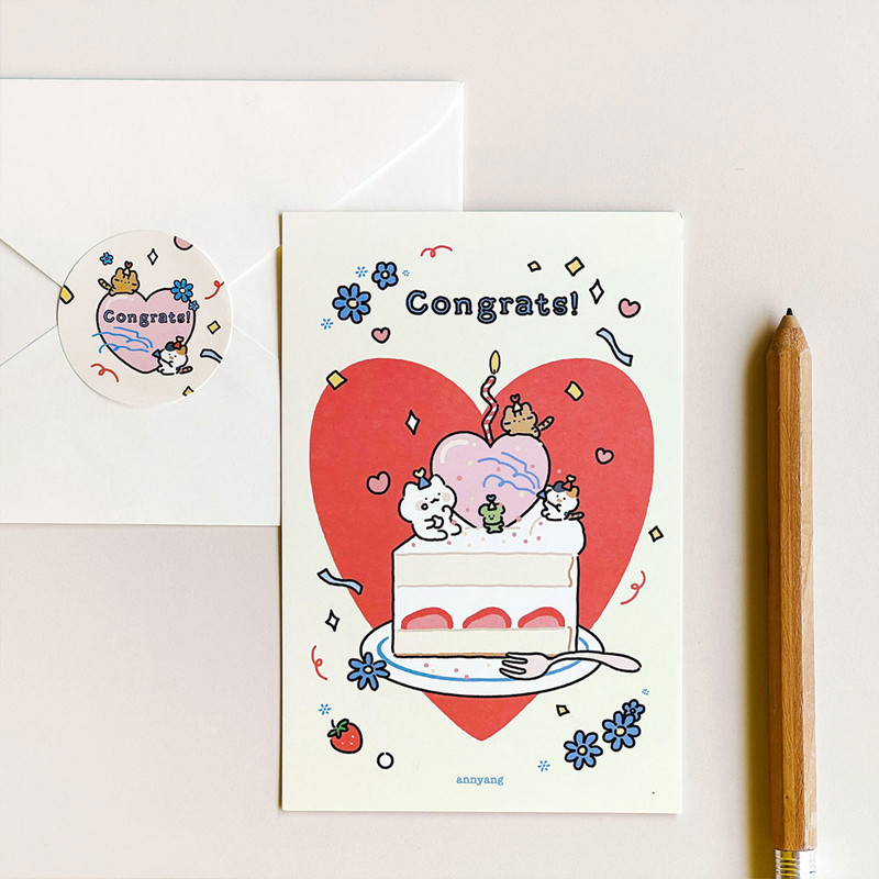 Congrats - NACOO Annyang Cat Card Set Congrats - NACOO Annyang Cat Card Set