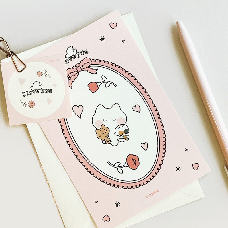 I Love You - NACOO Annyang Cat Card Set I Love You - NACOO Annyang Cat Card Set