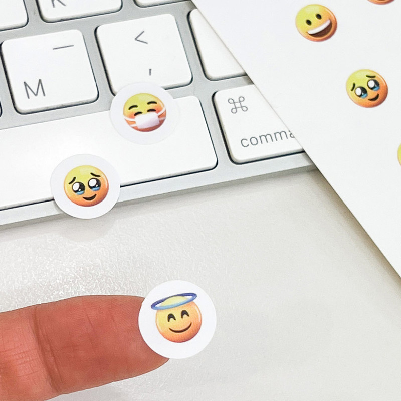 Usage example of  NACOO Emoji Emotion Circle Paper Sticker Pack