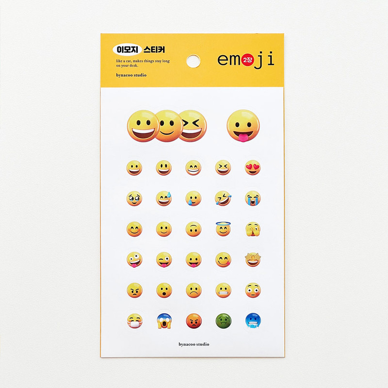 NACOO Emoji Emotion Circle Paper Sticker Pack
