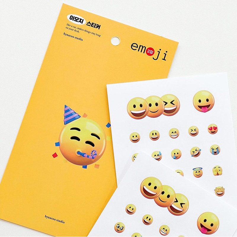 Usage example of  NACOO Emoji Emotion Circle Paper Sticker Pack