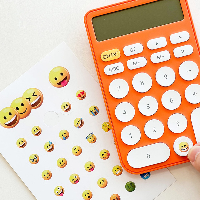 Usage example of  NACOO Emoji Emotion Circle Paper Sticker Pack
