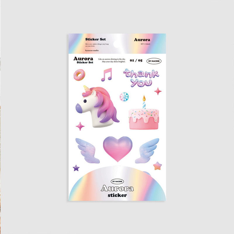 NACOO Aurora Paper Deco Sticker Pack NACOO Aurora Paper Deco Sticker Pack