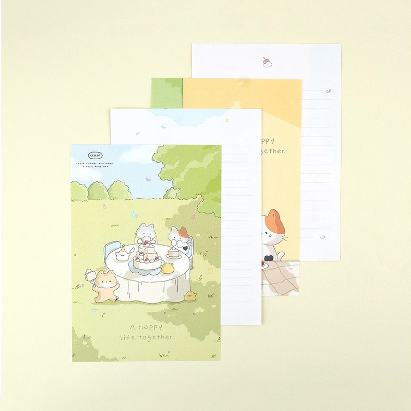 4 letter papers - Dash And Dot Ccoso Friends Letter And Envelope Set