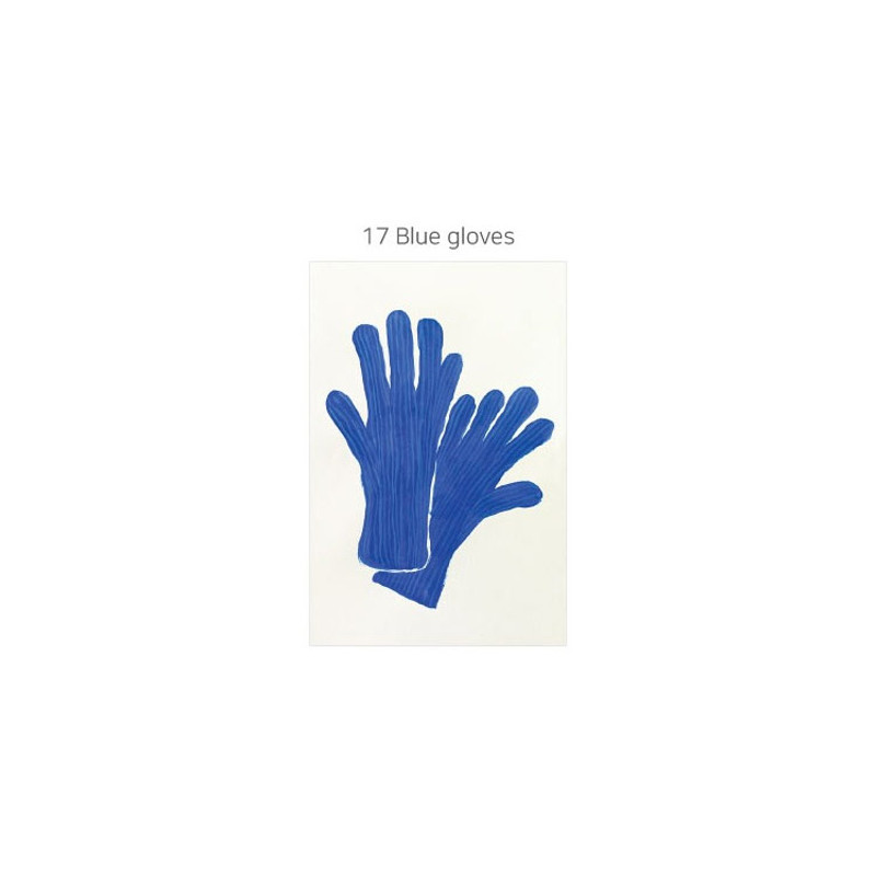 Blue gloves - Little Thing Hand Drawing Postcard Ver 4 Blue gloves - Little Thing Hand Drawing Postcard Ver 4