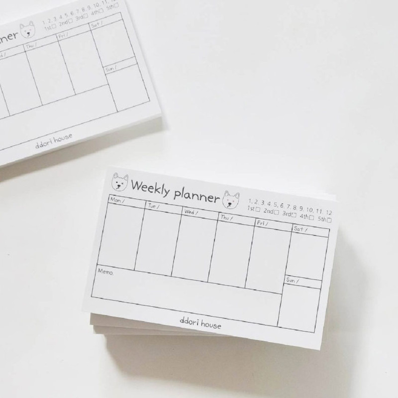 Ddori House Undated Weekly Overview Notepad Ddori House Undated Weekly Overview Notepad