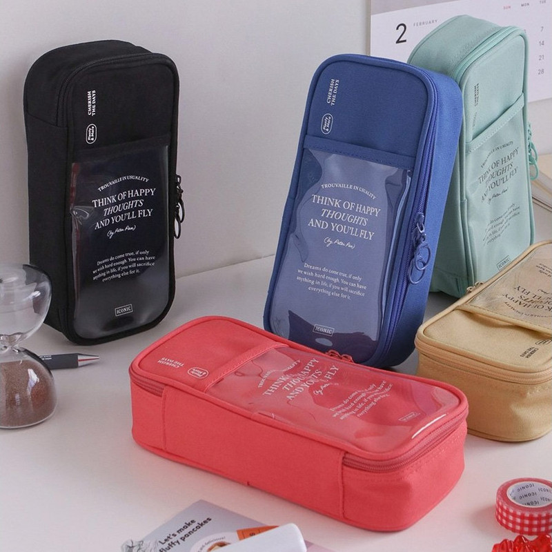 Iconic Think Of Happy Plenty Zipper Pencil Case Pouch