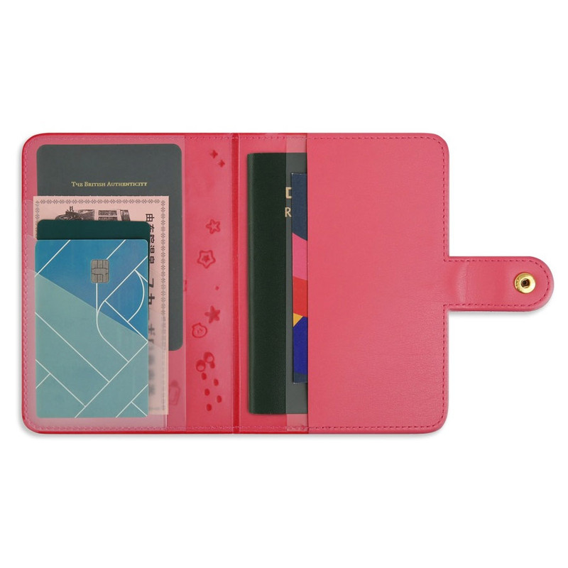 Minini Koya Leather Patch Passport Holder Cover Minini Koya Leather Patch Passport Holder Cover