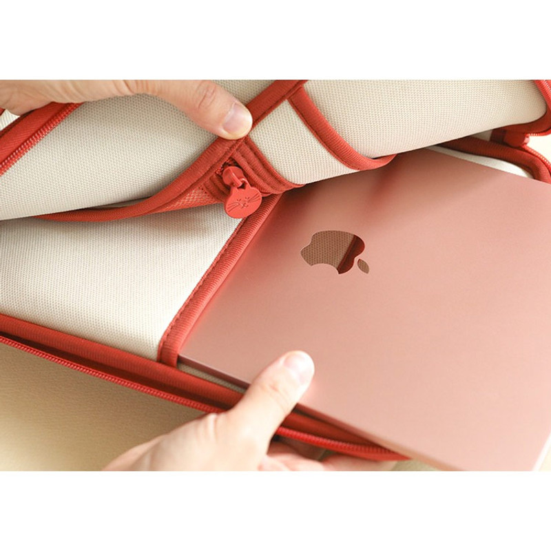 Detail of Happy Cat Tablet Sleeve Case For iPad