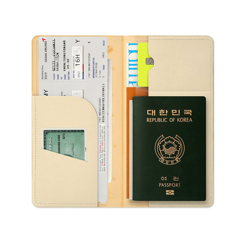 Usage example - BT21 Minini Leather Patch Mang Long Passport Holder Cover