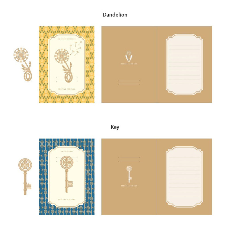 Dandelion, Key - Bookfriends Gold Plated Bookmark Card Dandelion, Key - Bookfriends Gold Plated Bookmark Card