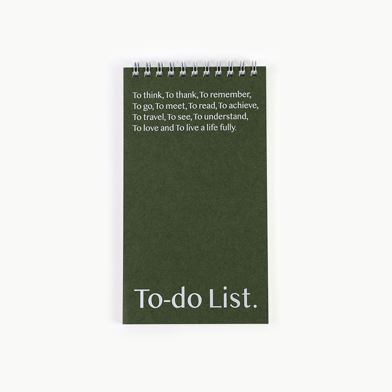 Moss green - Paperian Lists To Live By To Do List Notepad