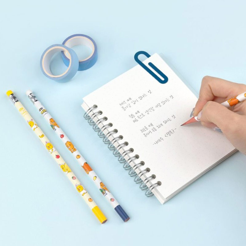 Usage example - Kakao Friends HB Wood Pencil With Eraser Set