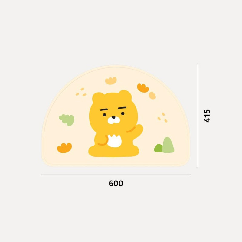 Size of Kakao Friends April Shower Ryan Anti-Slip Fluffy Rug Size of Kakao Friends April Shower Ryan Anti-Slip Fluffy Rug