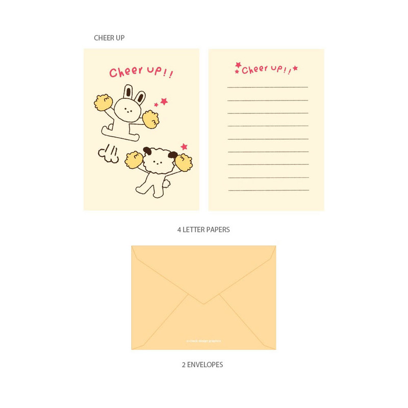 Cheer up - Friends Small Letter Paper and Envelope Set
