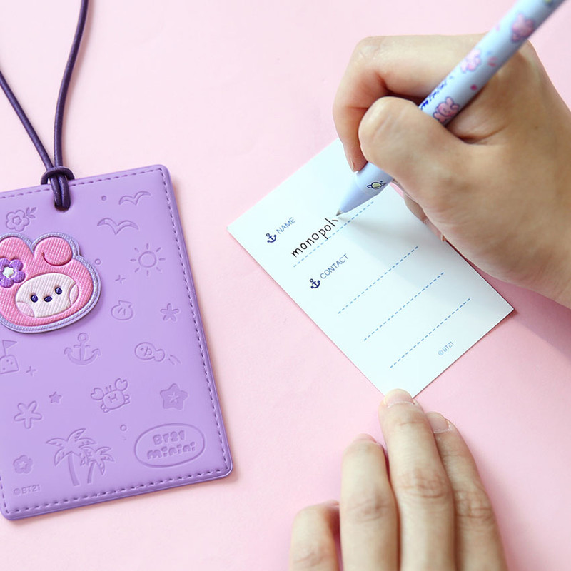 Name card - BT21 RJ Leather Patch Luggage Name Tag