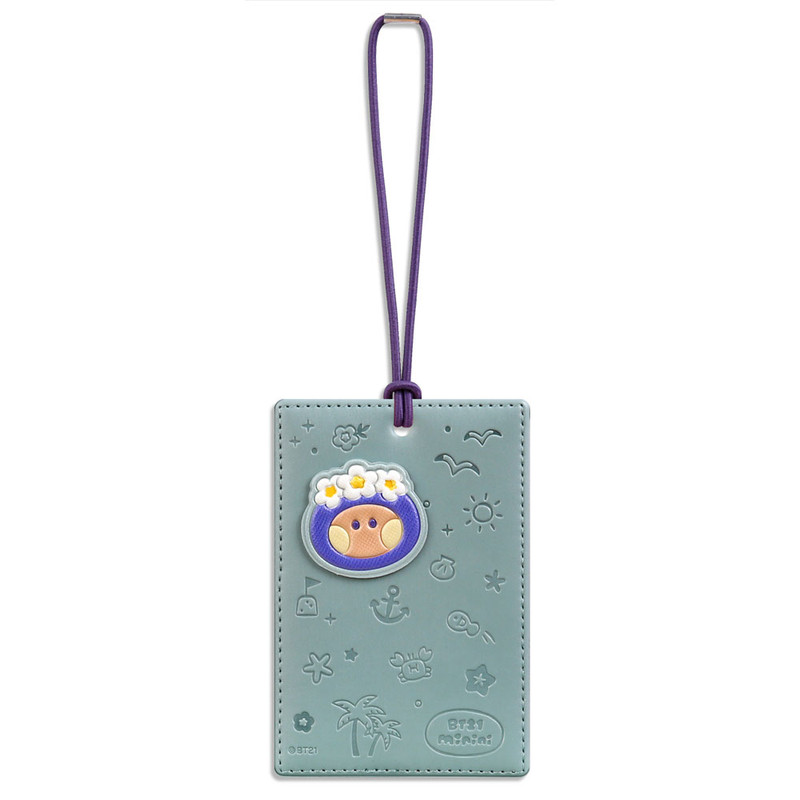 BT21 Shooky Leather Patch Luggage Name Tag 