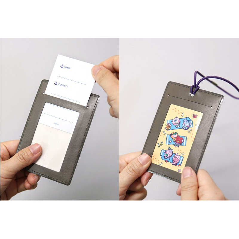 How to use - BT21 TATA Leather Patch Luggage Name Tag