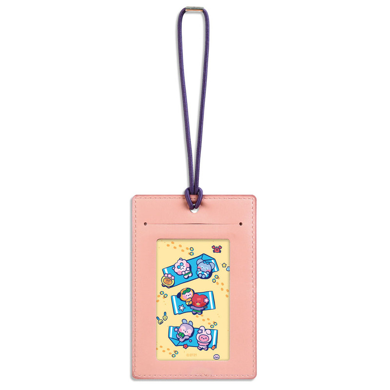 Back of BT21 TATA Leather Patch Luggage Name Tag